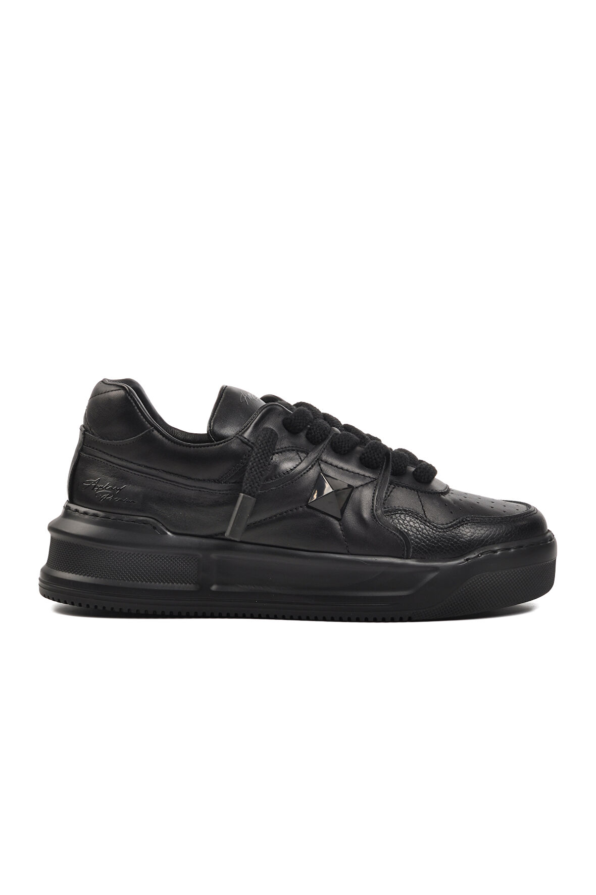 Ayakmod Premium 1306 Siyah Cilt Erkek Sneaker