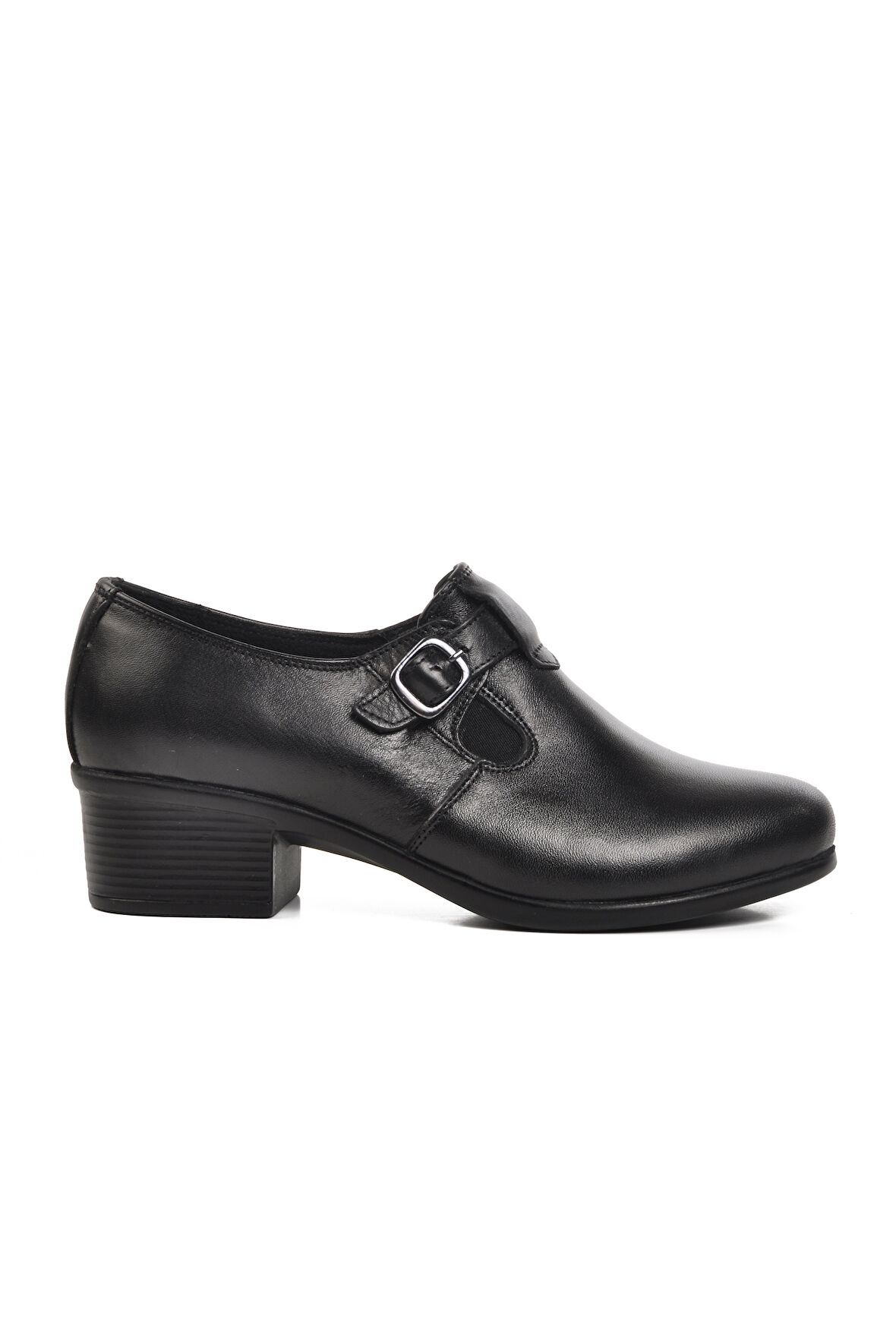 Ayakmod Road318 Ortopedik Hakiki Deri Siyah Kadın Günlük Ayakkabı