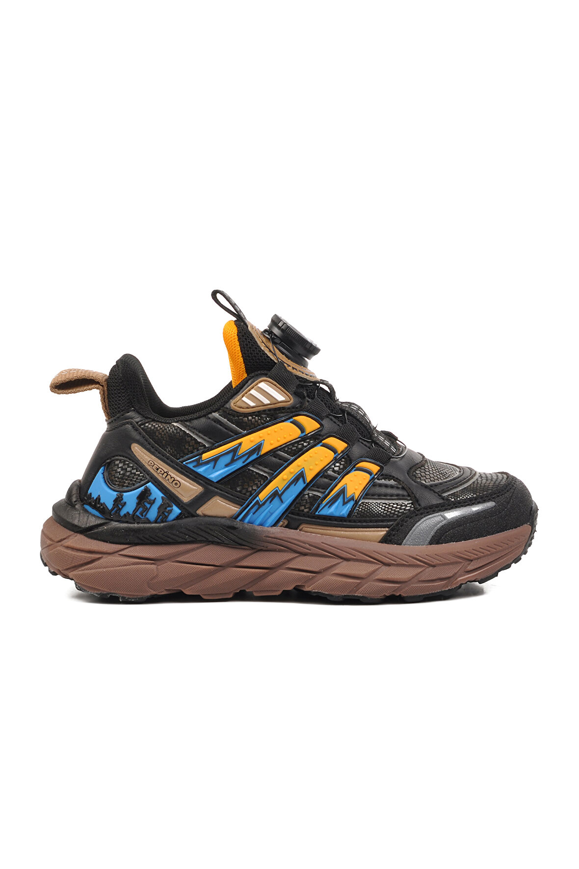 Pepino 1843-F Siyah-Sarı Misini Bağcıklı Unisex Çocuk Sneaker
