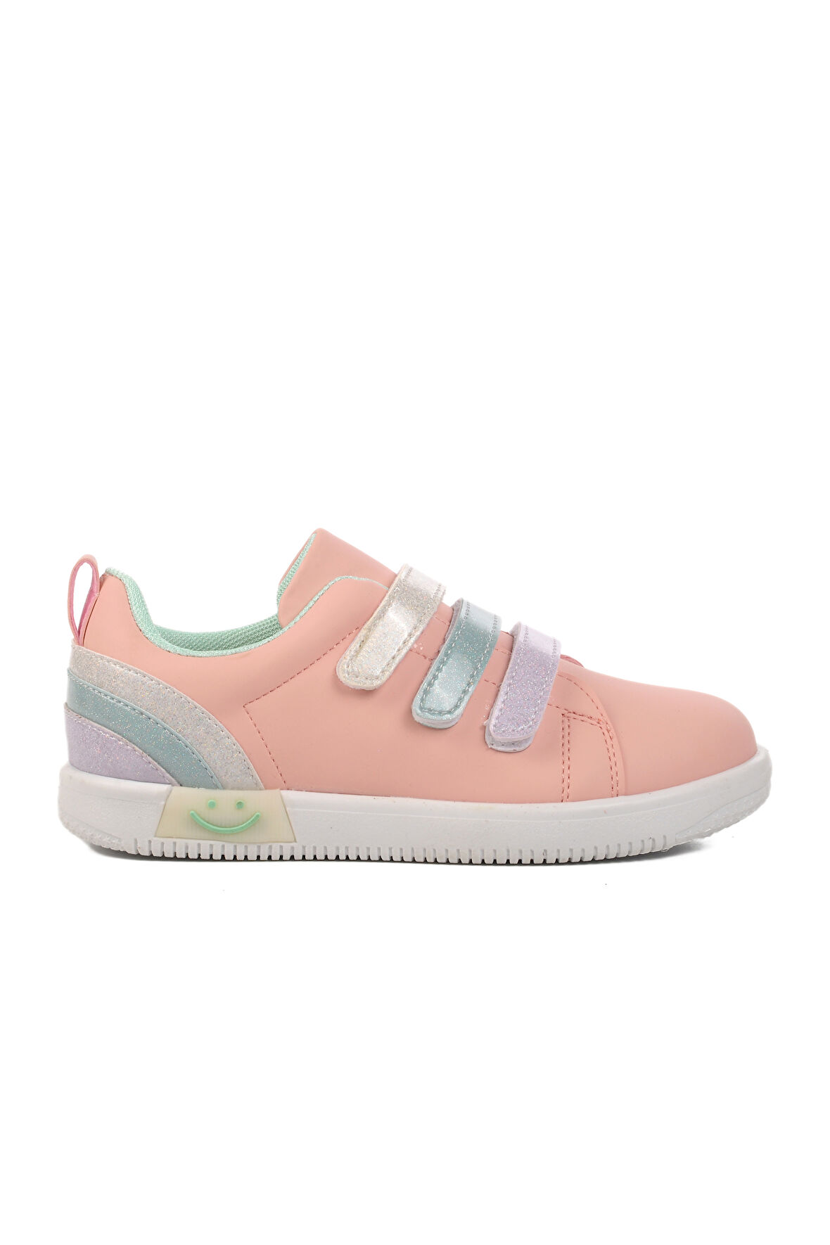 Walkway Pudra-Mint Unisex Cırtlı Çocuk Sneaker 6502-F 