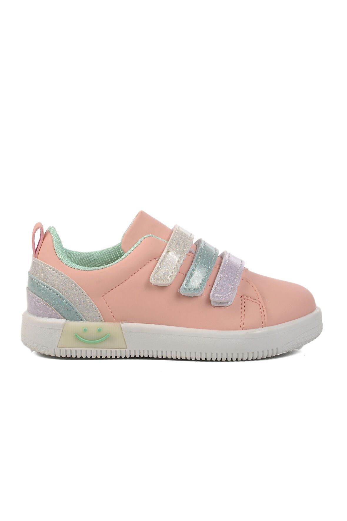 Walkway Pudra-Mint Unisex Cırtlı Çocuk Sneaker 6502-P 