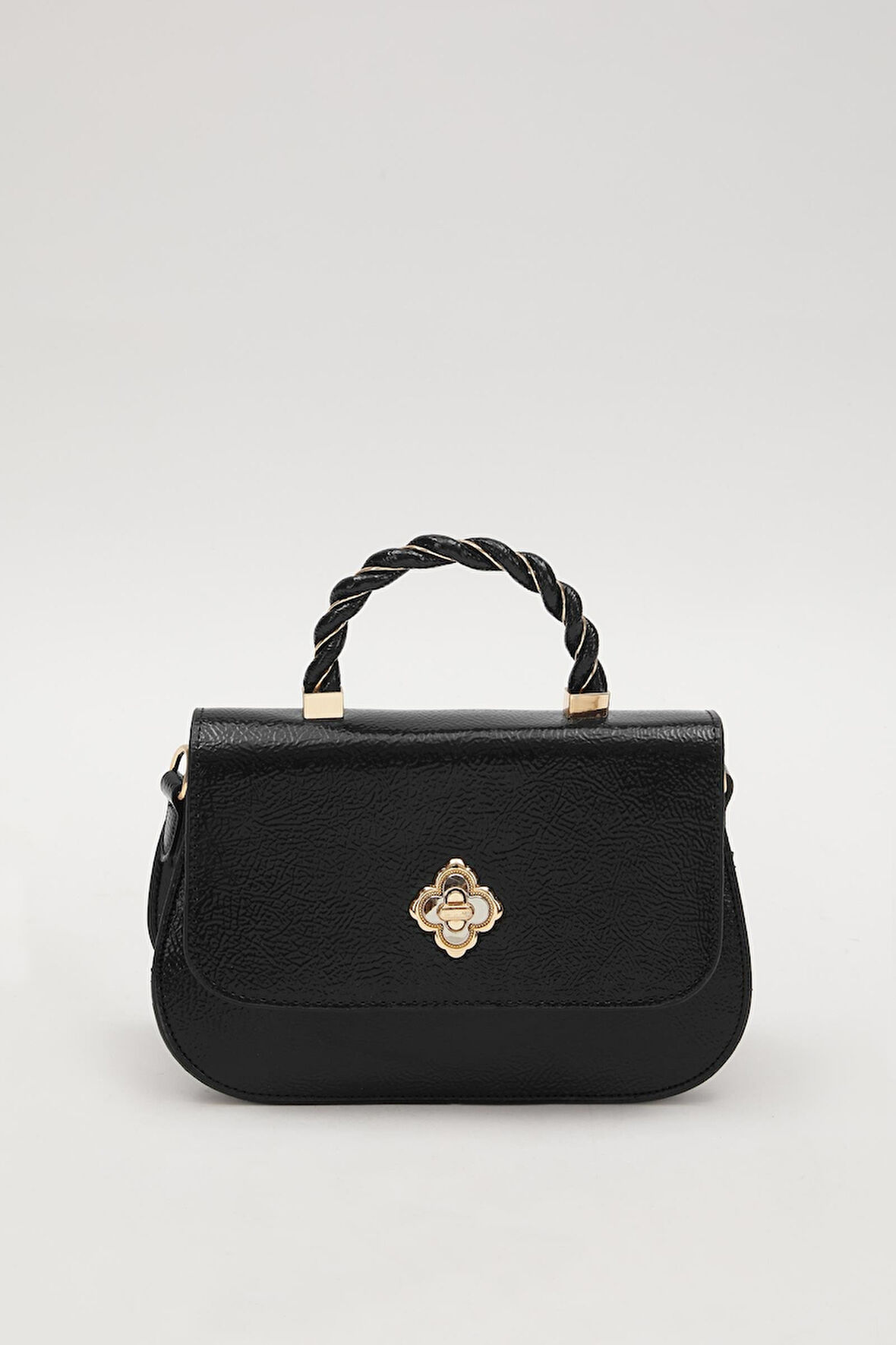 Siyah Rugan Kadın El ve Omuz Çantası 930179