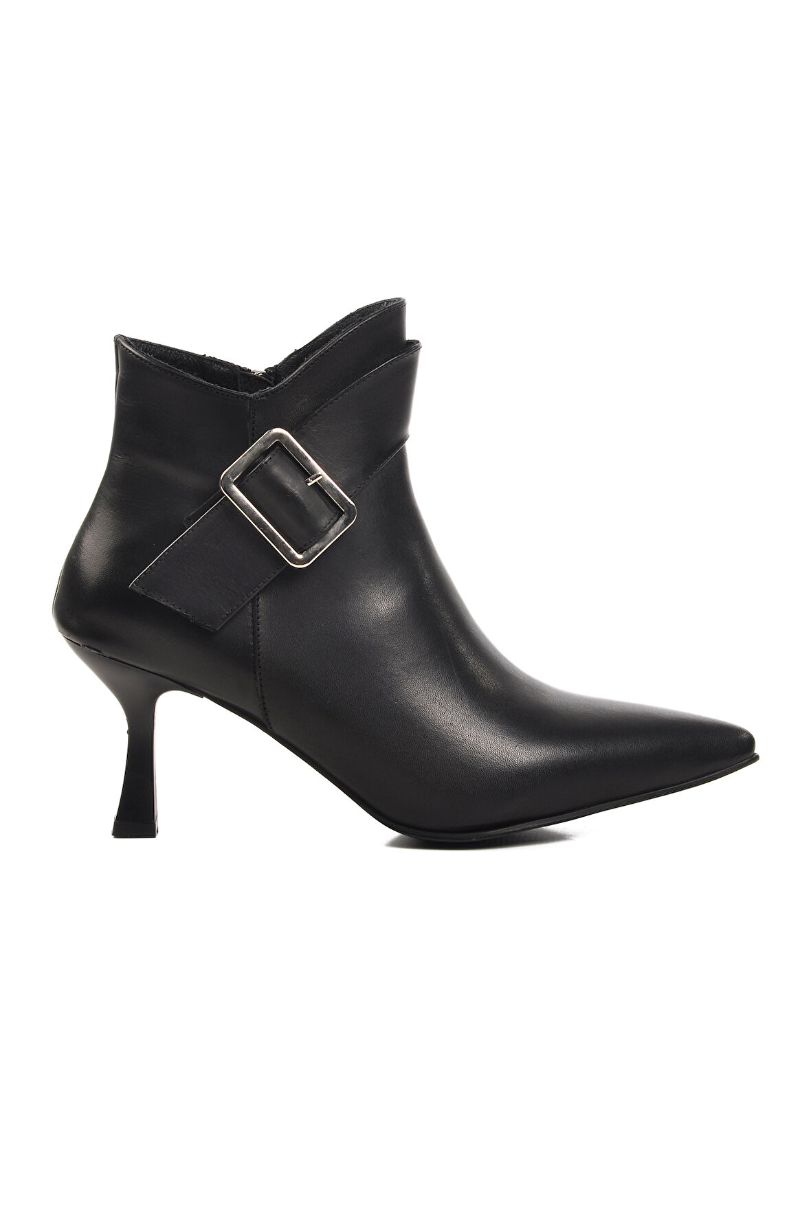 Ayakmod DS-90 Siyah İçi Polarlı Hakiki Deri Kadın Topuklu Bot