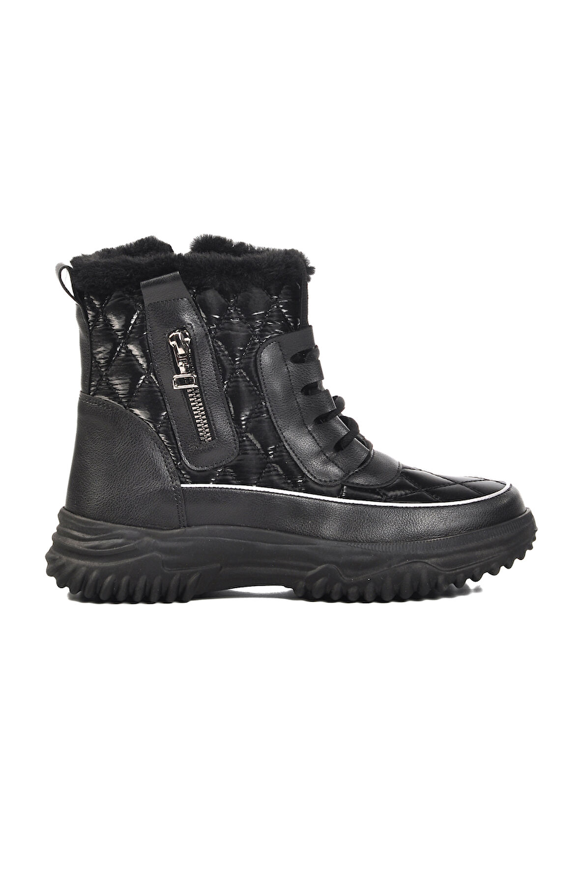 Ayakmod K108906 Siyah İçi Kürklü Kadın Bot