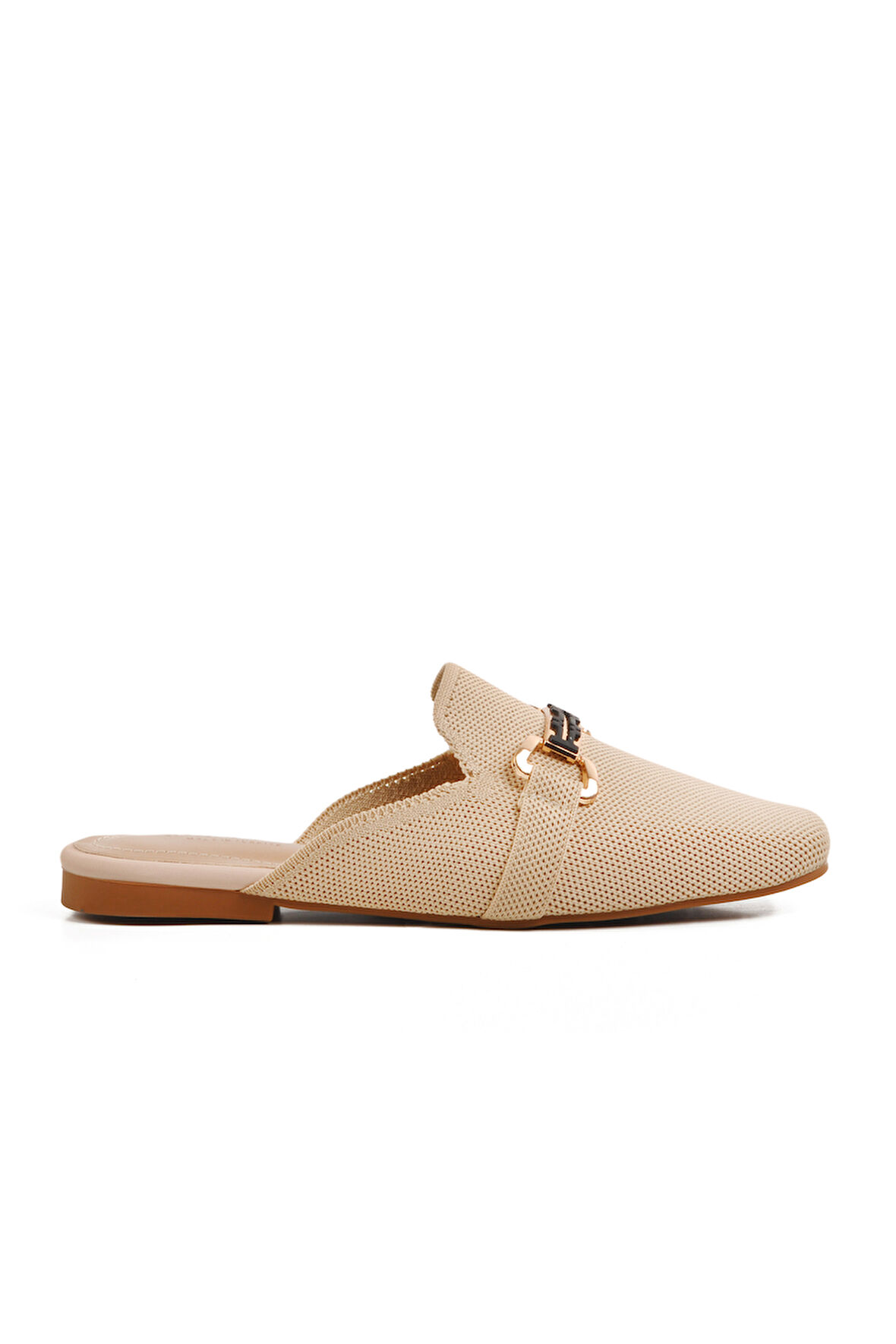 Bej Triko Hafif İnce Taban Önü Kapalı Kadın Terlik 277132 Z