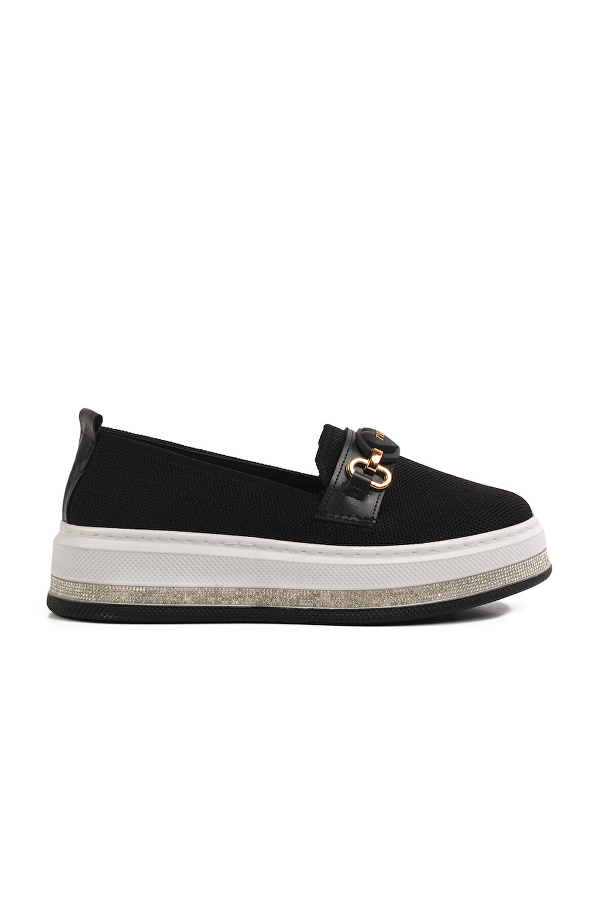 Siyah Hafif Keten Kadın Casual Ayakkabı 261195 Z