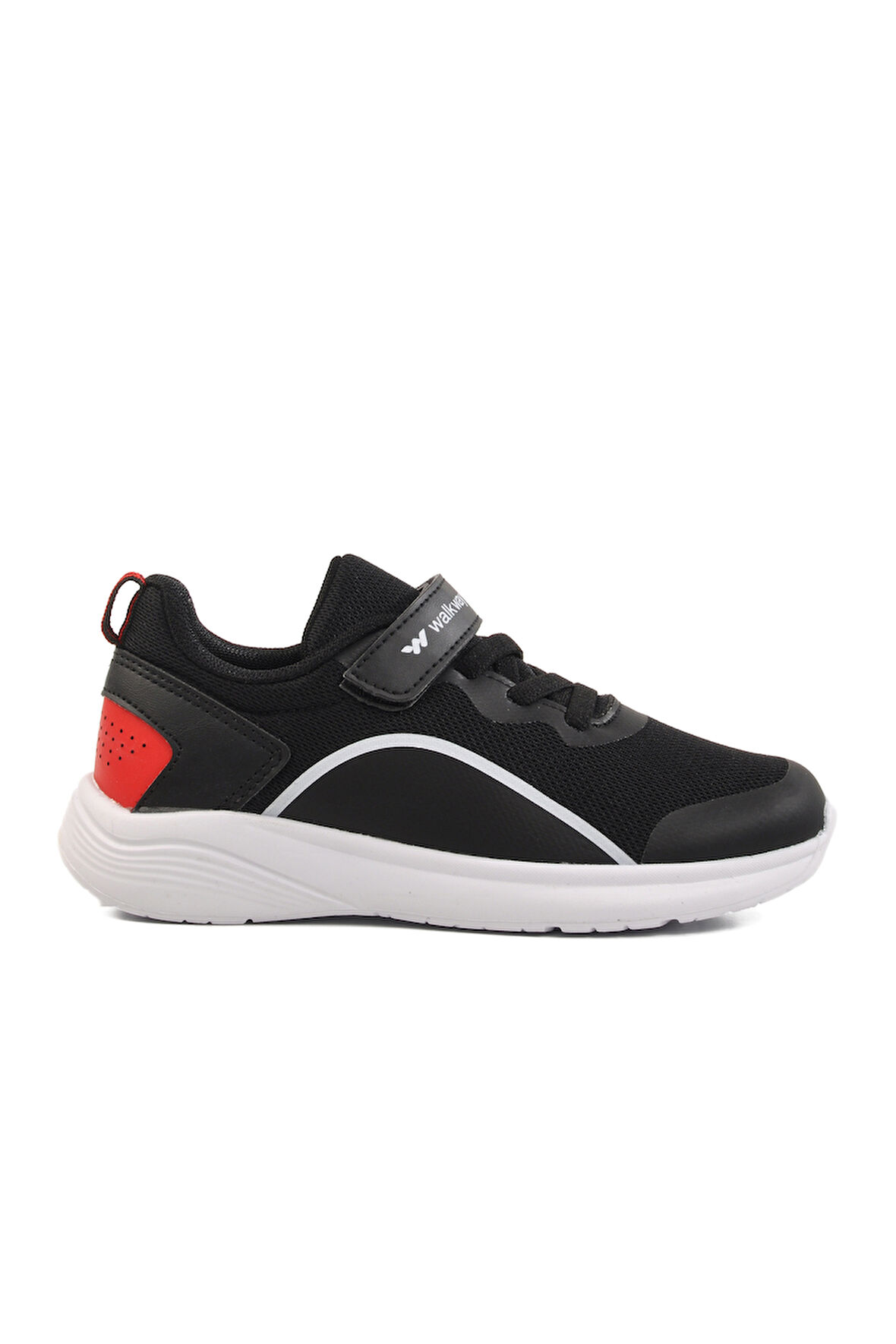 Siyah Fileli Cırtlı Hafif Unisex Çocuk Spor Ayakkabı Dera 640 F