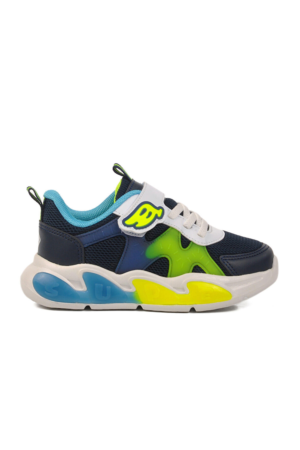 Lacivert Cırtlı Hafif Unisex Çocuk Spor Ayakkabı 1884 P