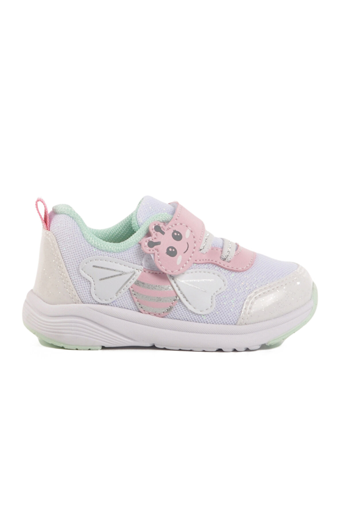 Beyaz Cırtlı Fileli Hafifi Kız Çocuk Spor Ayakkabı 1932 İ
