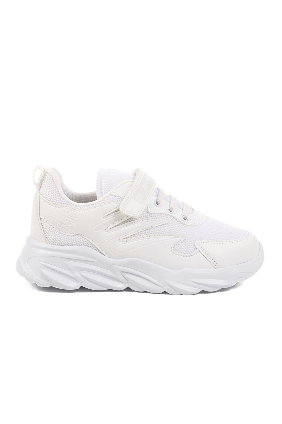 Beyaz Cırtlı Unisex Çocuk Spor Ayakkabı 965 F