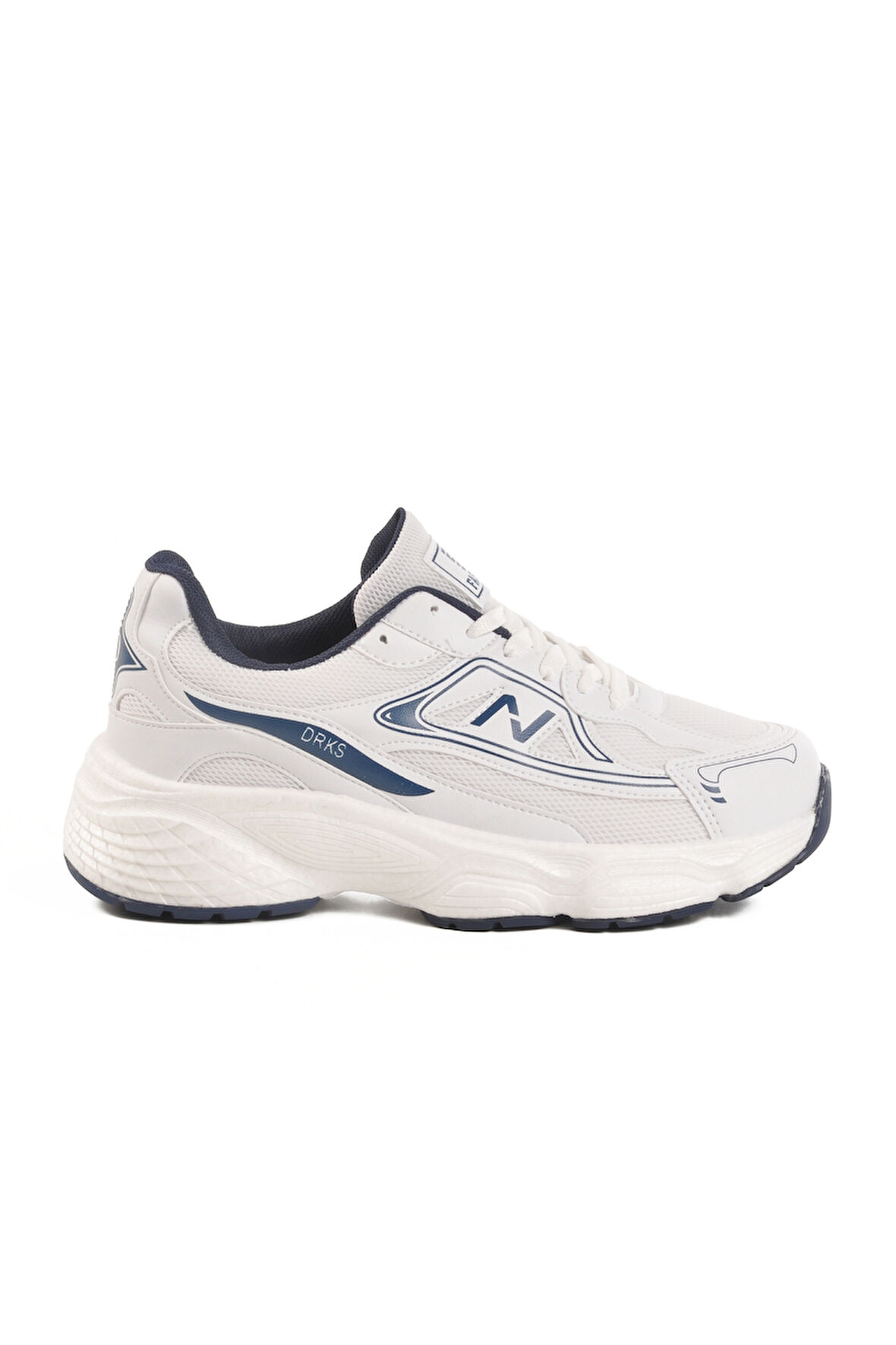Beyaz Lacivert Fileli Unisex Spor Ayakkabı 182 G