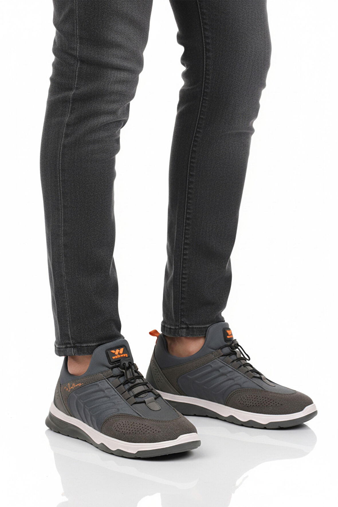 Füme Elastik Bağcıklı Hafif Esnek Erkek Spor Ayakkabı Dong 2534 M