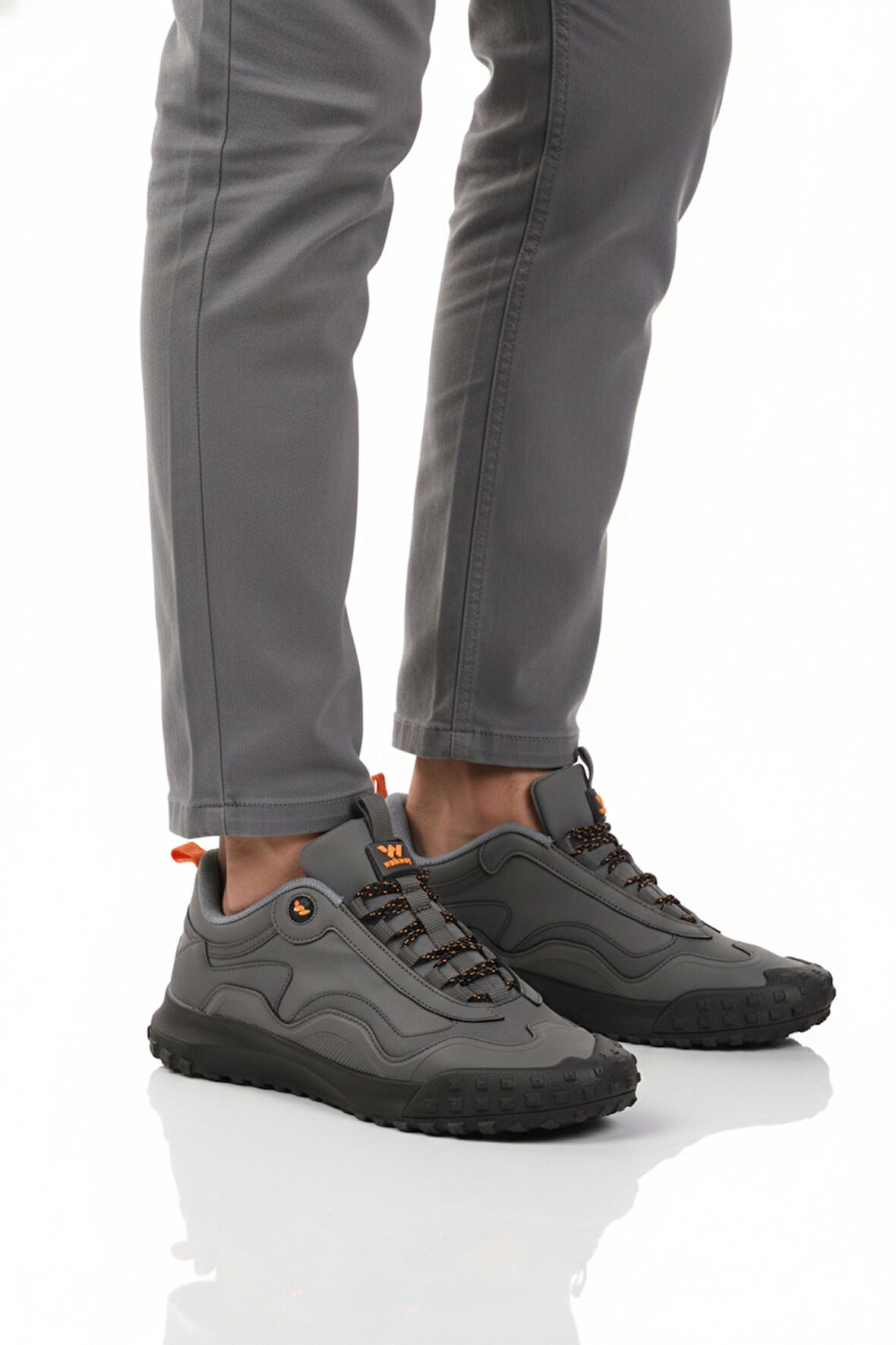 Füme Bağcıklı Kaymaz Taban Erkek Spor Ayakkabı Mosk 2049 M