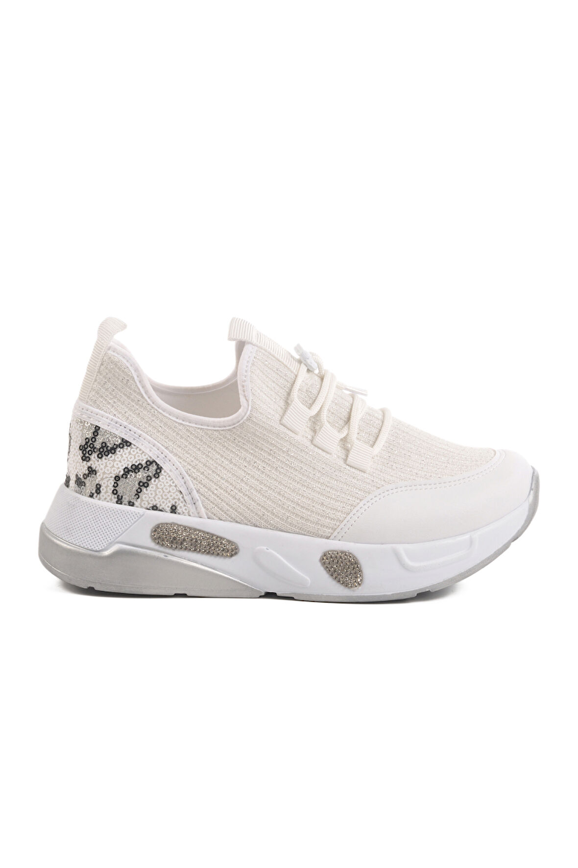 Beyaz Anorak Bağcıklı Kadın Sneaker 702417 Z