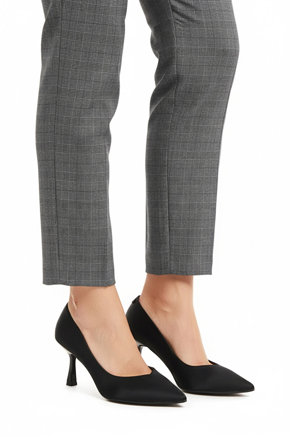 Siyah Kısa İnce Topuklu Kadın Abiye Ayakkabı 357190 Z