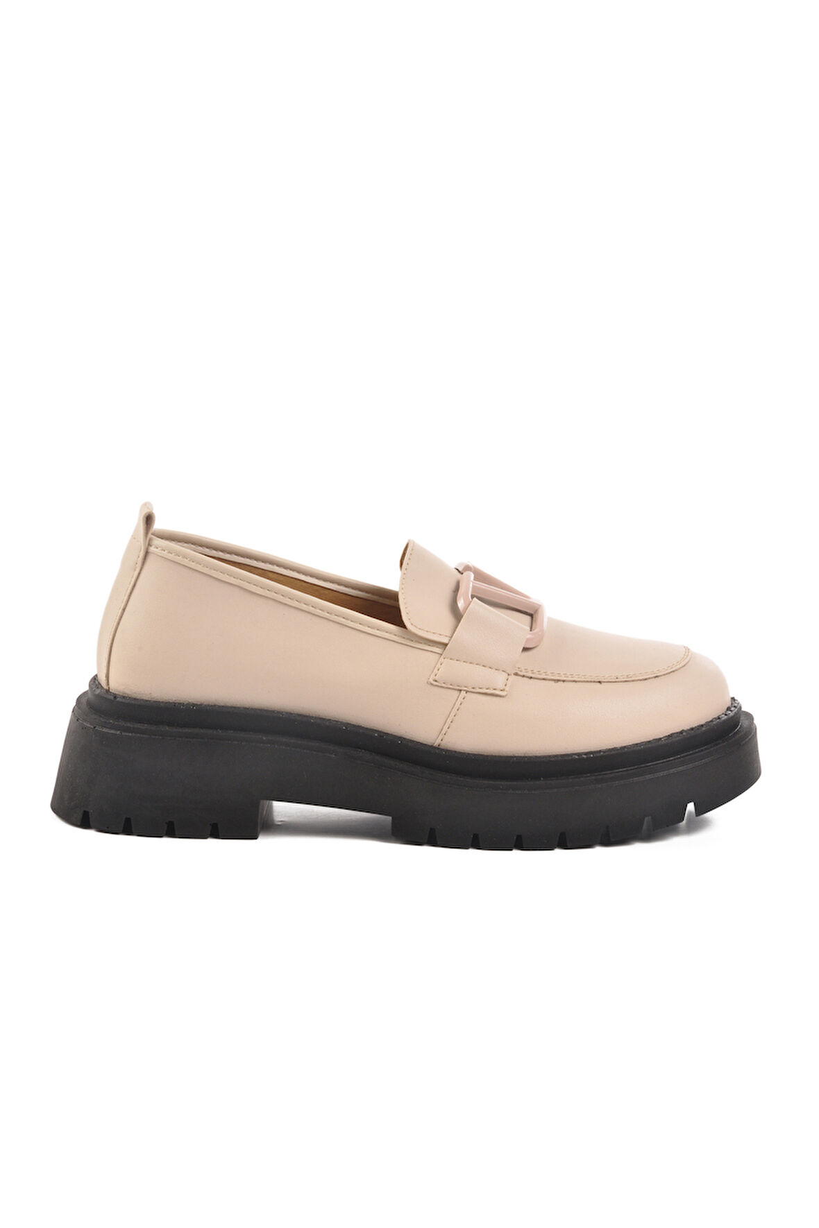 Bej Yüksek Taban Kadın Casual Ayakkabı F-2047 Z