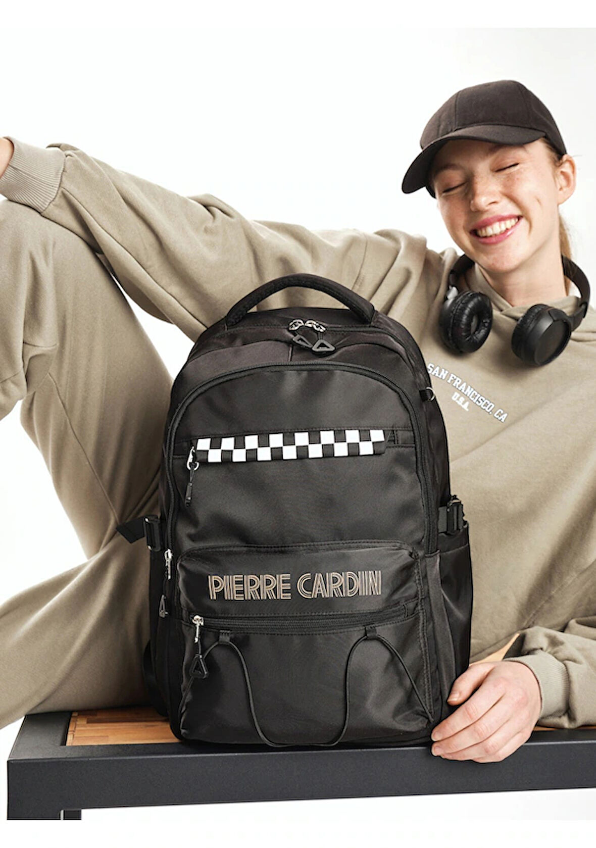 Siyah Unisex Sırt Çantası 07PCT183-S