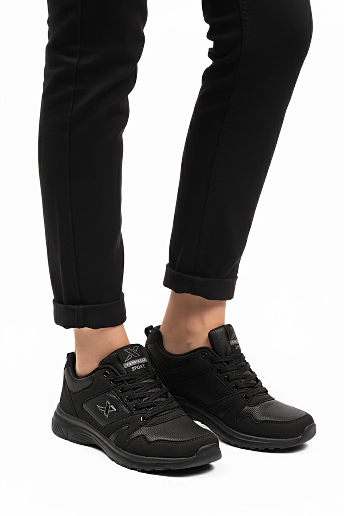 Siyah Hafif Esnek Unisex Spor Ayakkabı Xstep 020-Cilt G