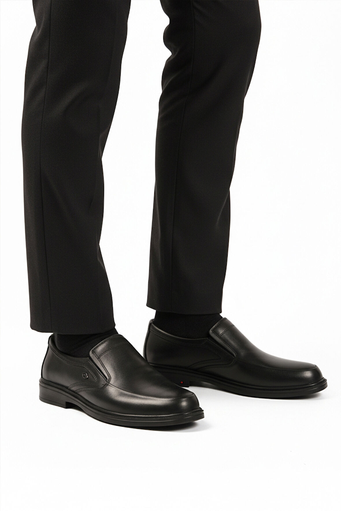 Siyah Hakiki Deri Erkek Casual Ayakkabı DSN 2032 M