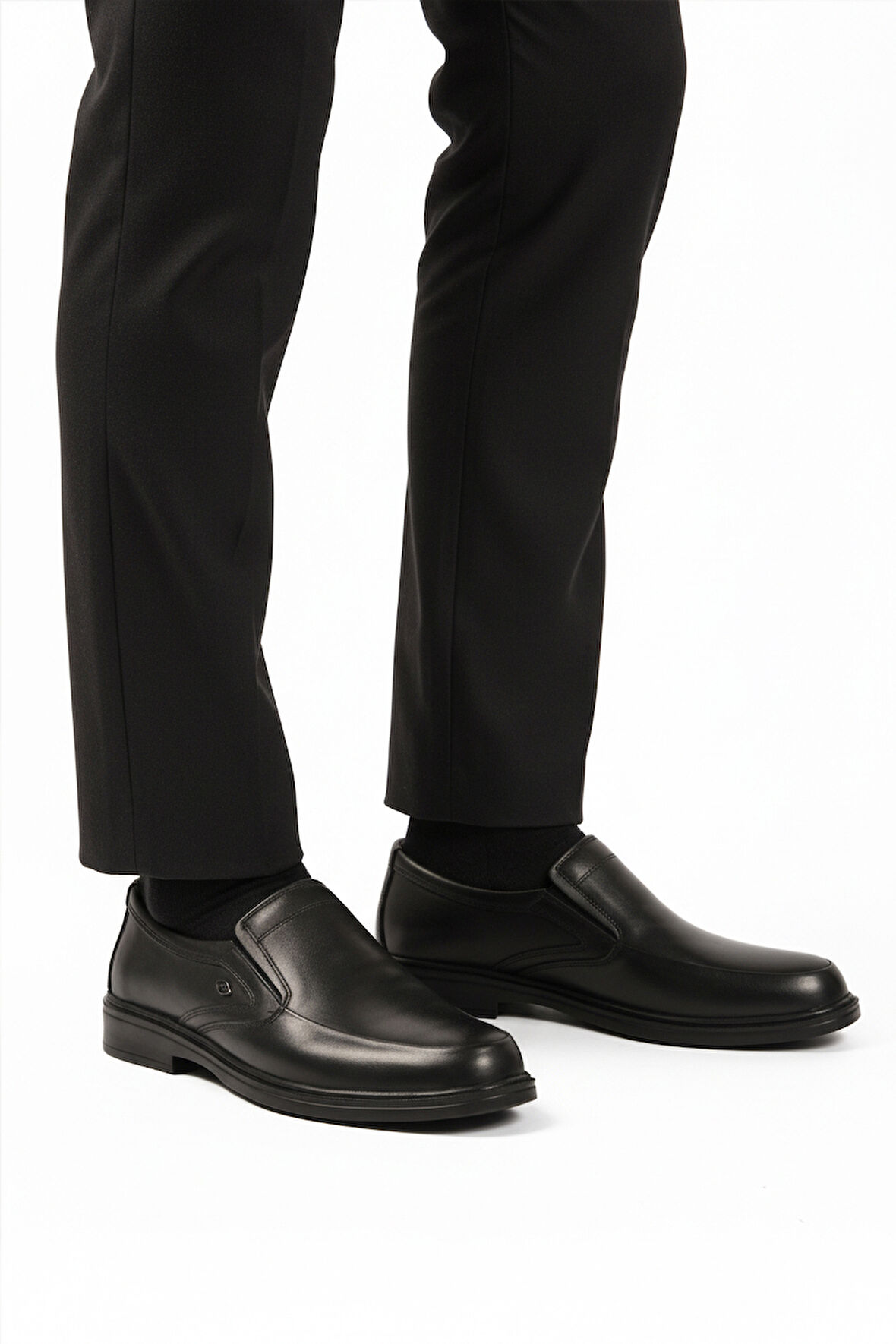 Siyah Hakiki Deri Erkek Casual Ayakkabı DSN 2036 M