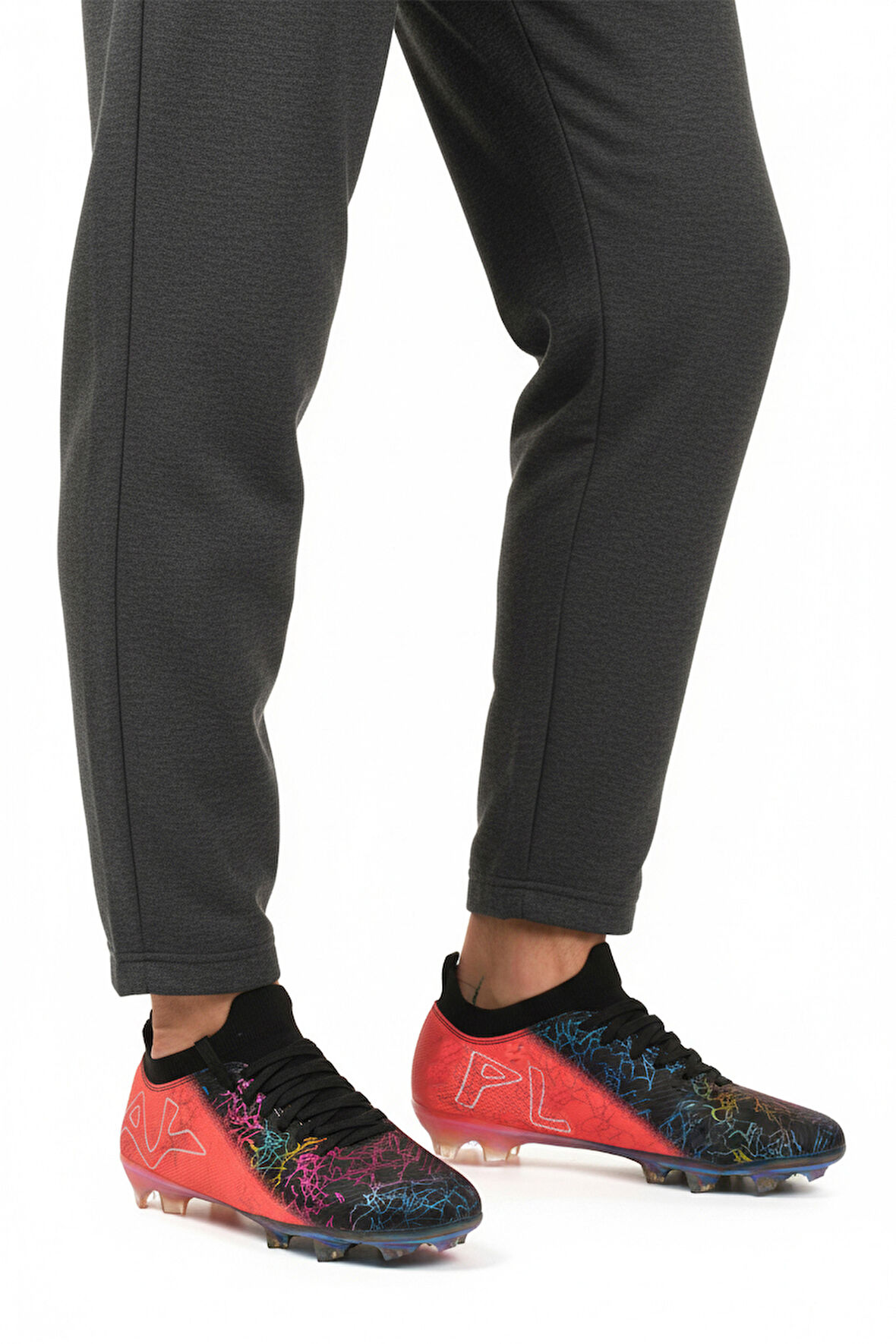 Siyah Fuşya Çoraplı Bağcıklı Erkek Krampon MK-252-153 M