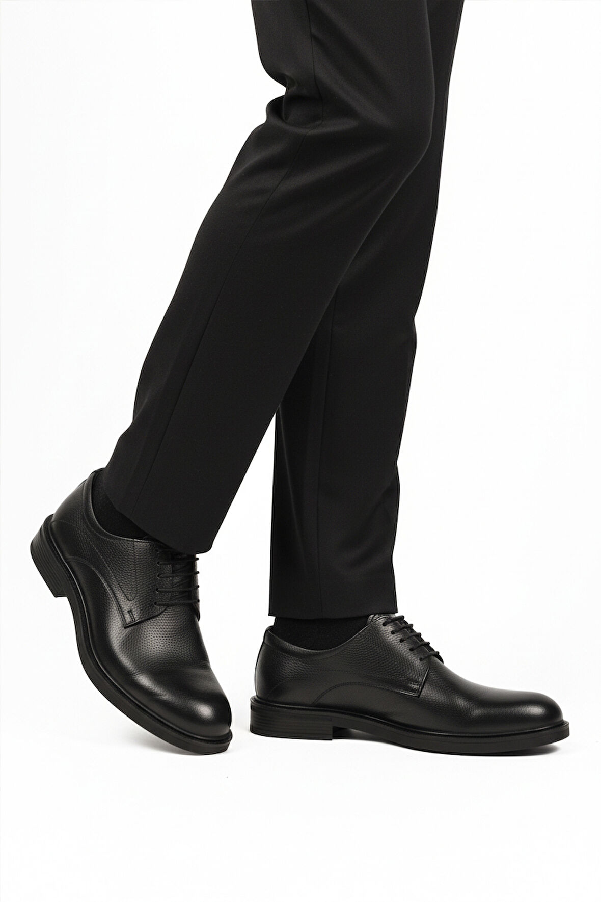 Siyah Hakiki Deri Kaymaz Taban Erkek klasik Ayakkabı 623 M