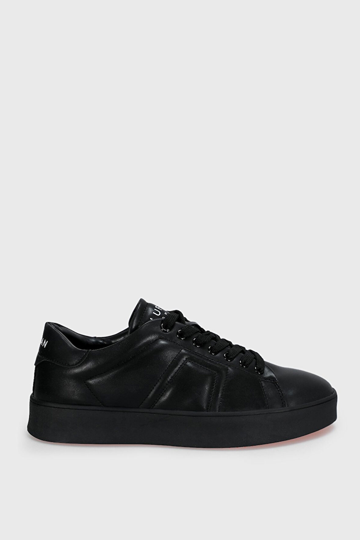 Siyah Hakiki Deri Bağcıklı Erkek Sneaker Zeus M