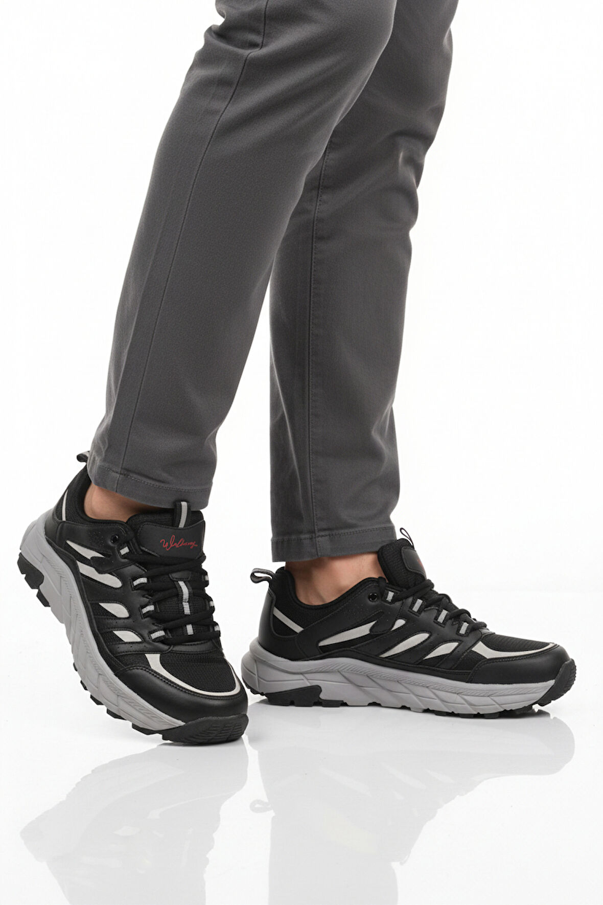 Siyah Buz Bağcıklı Kaymaz Erkek Outdoor Ayakkabı Sedona M