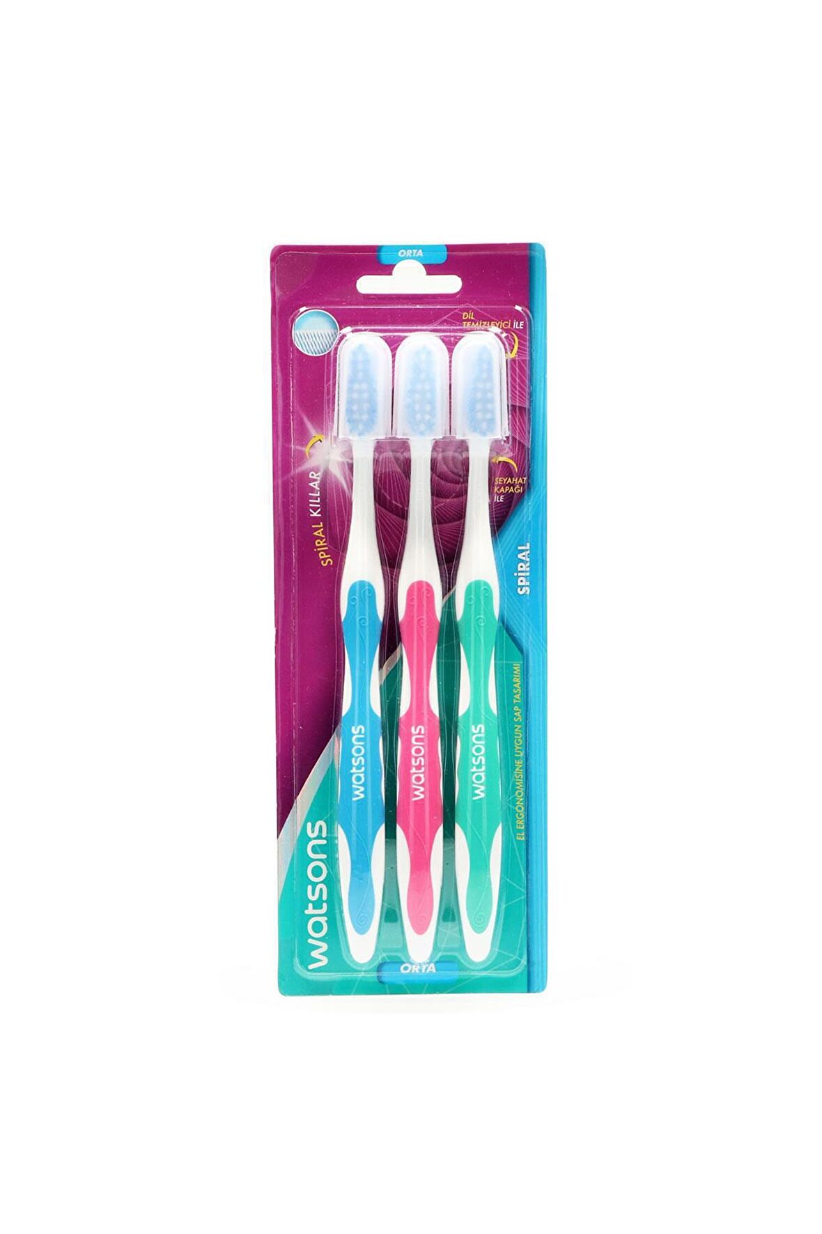 Watsons Spiral 3 Adet Orta Diş Fırçası