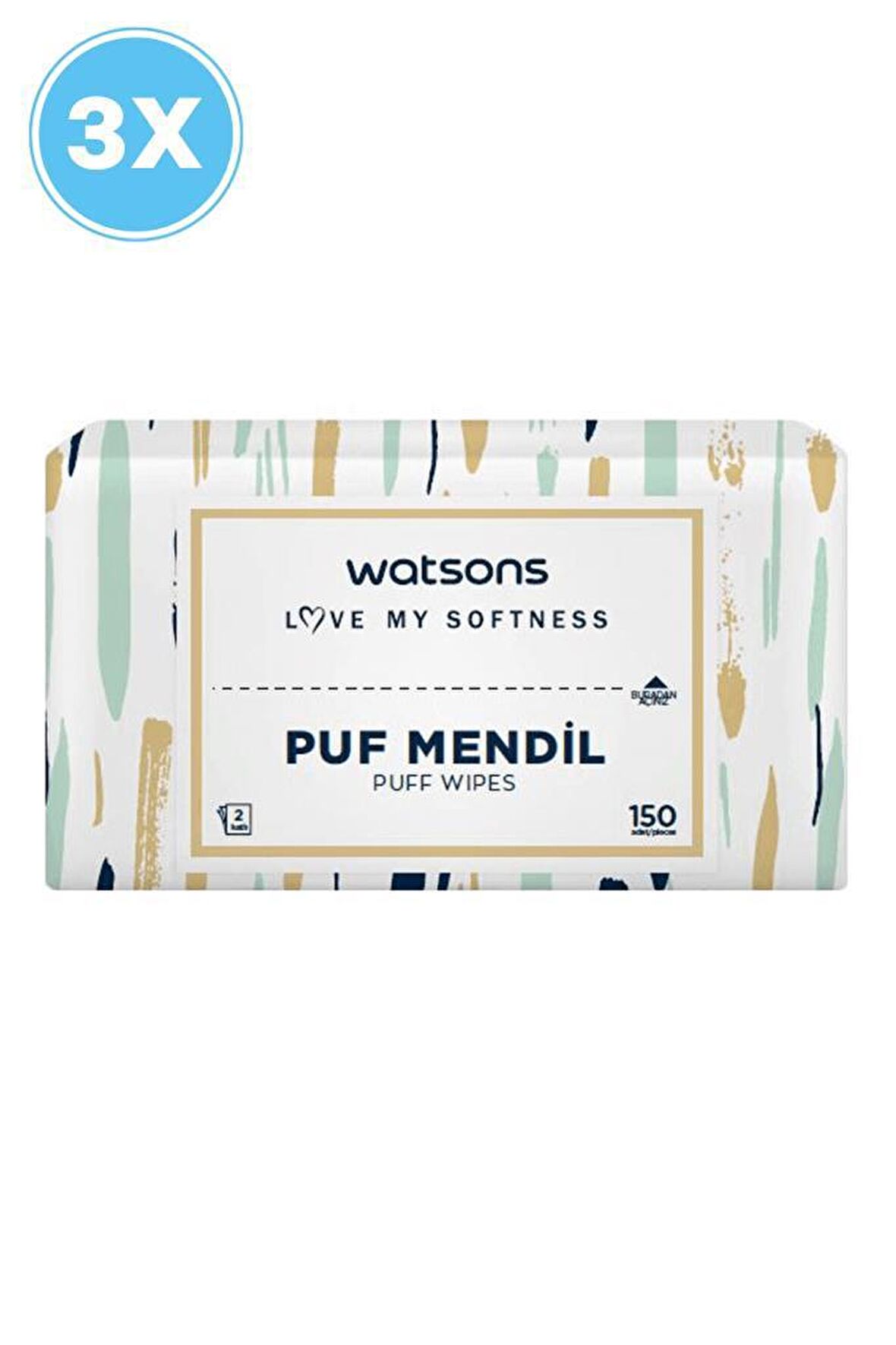 WATSONS PUF MENDİL 150S X3 ADET