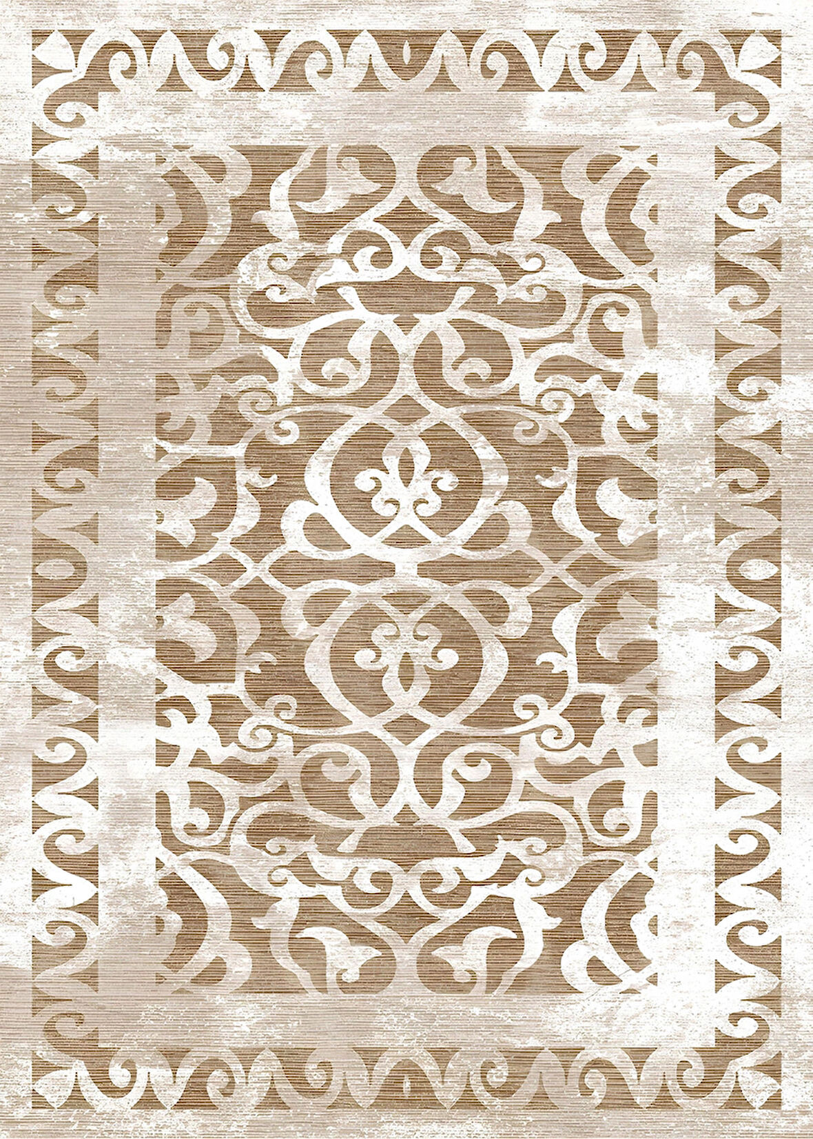 Pamuk Dokuma Taban Kaymaz Yıkanabilir Klasik Desenli  Salon Halısı Mutfak Halısı Koridor Halısı