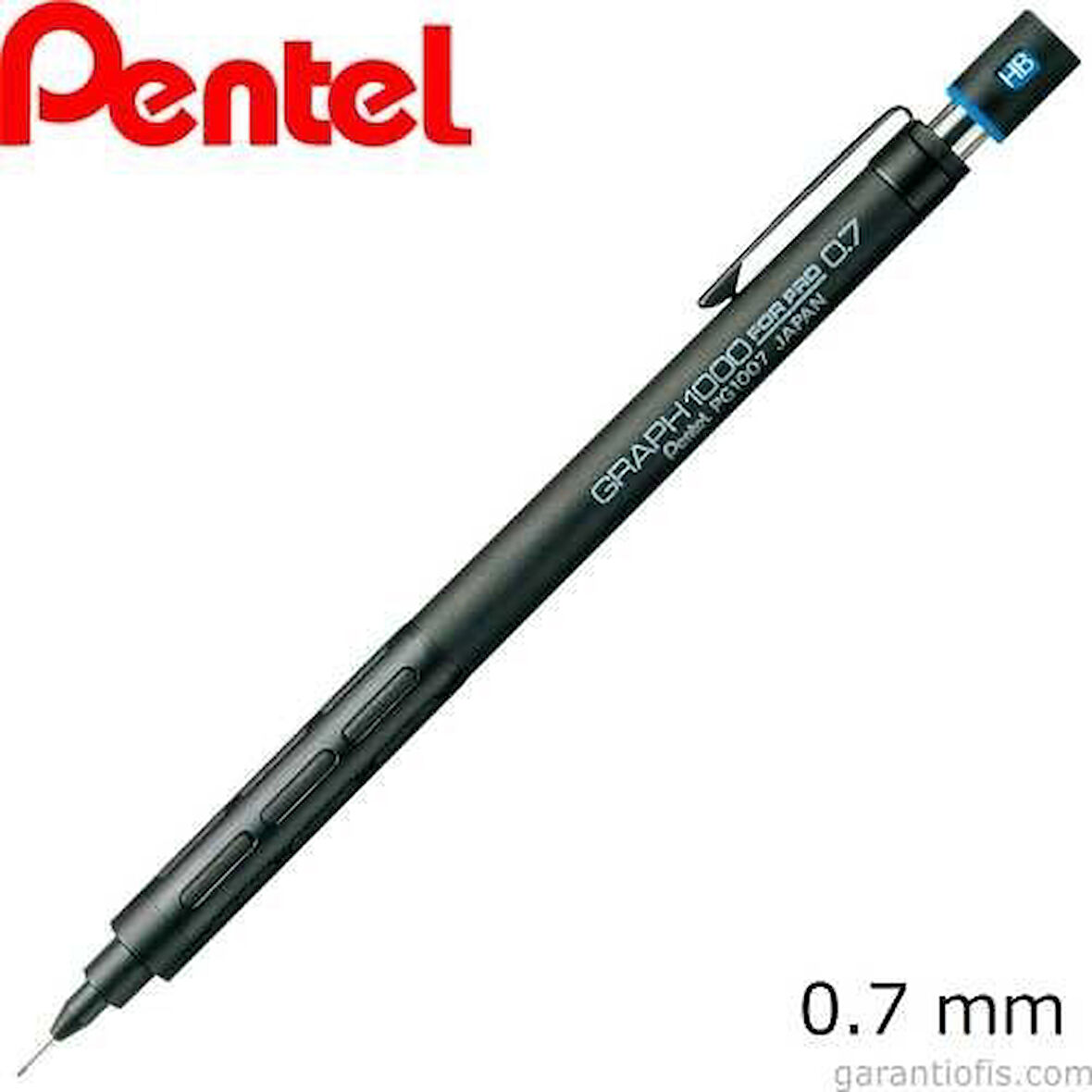 Pentel 0,7mm Graph PG1007 Mat Siyah Profesyonel Versatil Kalem