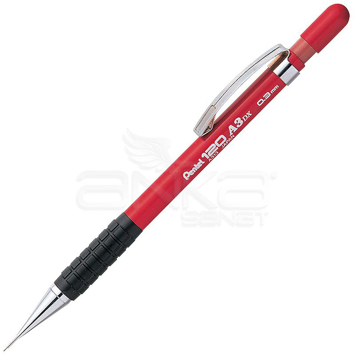 Pentel 120 A3 Dx Versatil Kalem 0.3mm Kırmızı