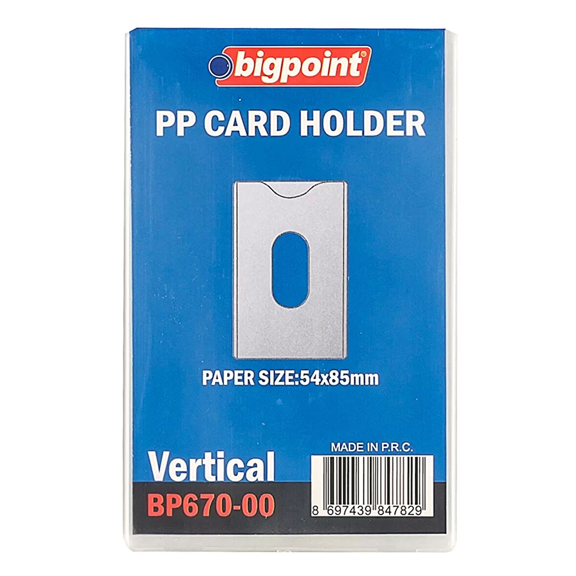Bigpoint Kimlik, Ehliyet Kabı Yumuşak PP Şeffaf 86x54mm
