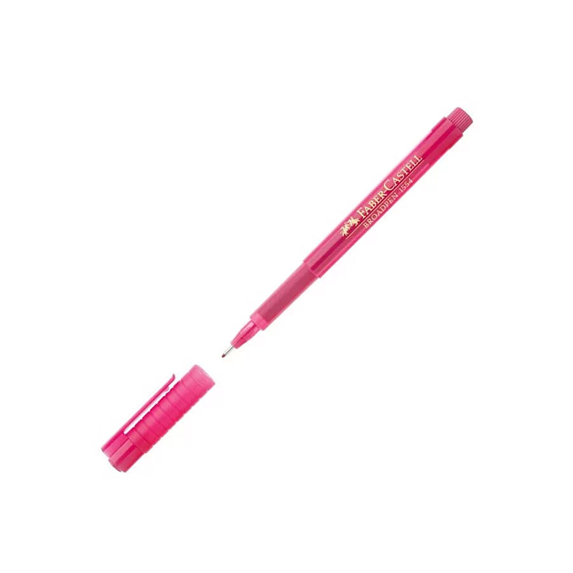 Faber Castell 1554 Broadpen Keçeli Kalem İnce Uç 0.8 mm Pembe