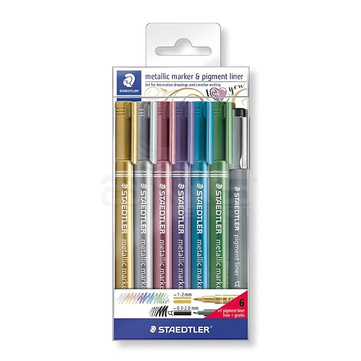 Staedtler Metallic Marker & Pigment Liner Set 7li