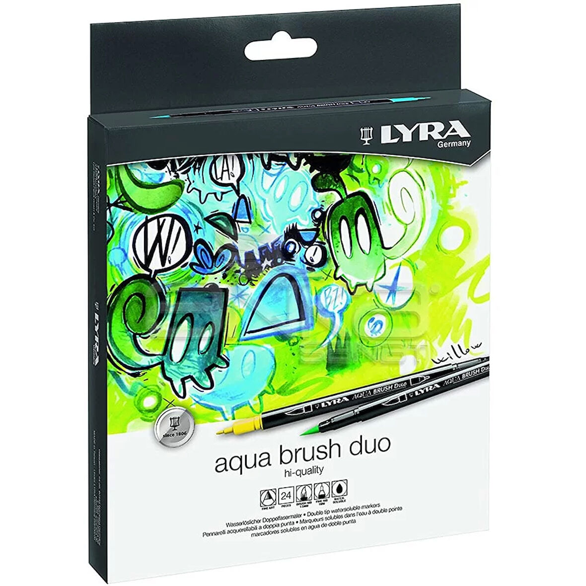 Lyra Aqua Brush Duo Fırça Uçlu Kalem 24lü Set