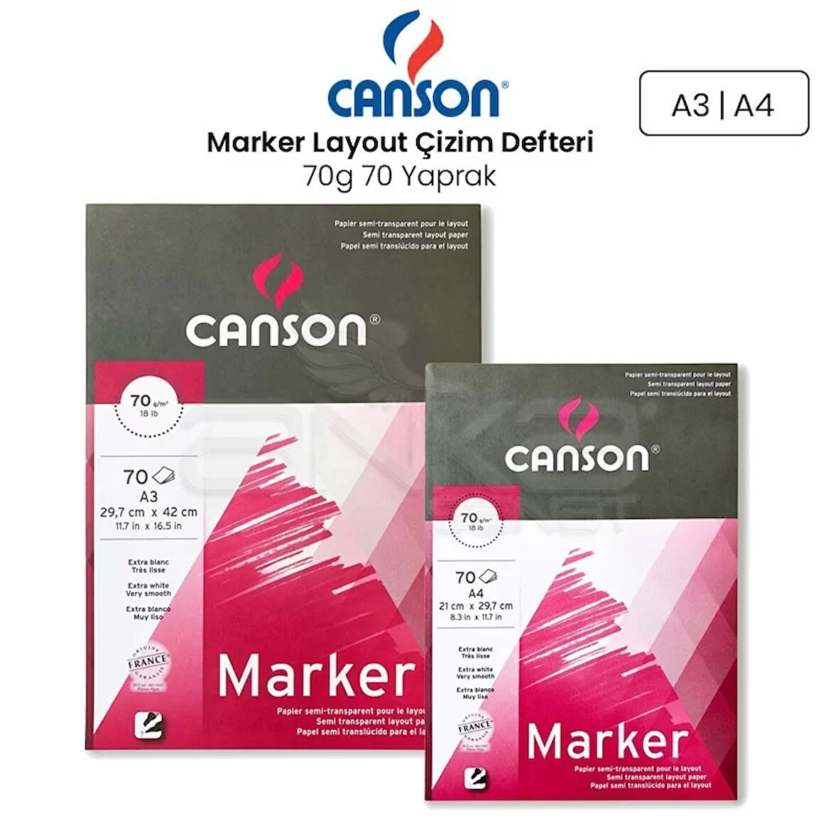 Canson Marker Layout Çizim Defteri 70g 70 Yaprak