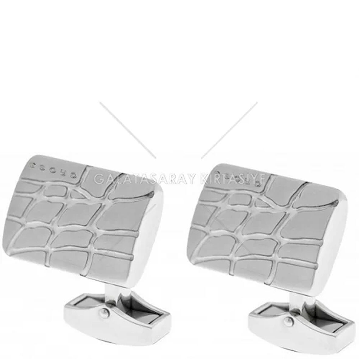 Cross Gravür Desenli Çelik Kol Düğmesi CR009-C1