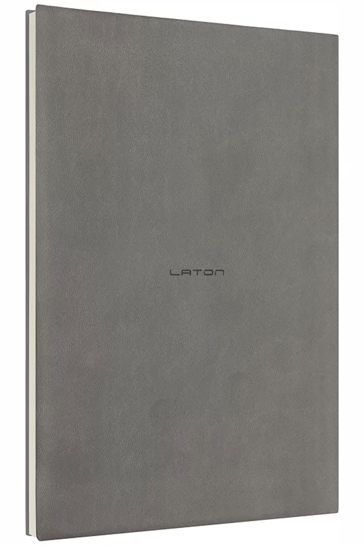 LATON UNELMA A5 TARİHSİZ PLANLAYICI PREMİUM TERMO DERİ YUMUŞAK KAPAK DEFTER 14x21cm 160 YAPRAK KOYU GRİ