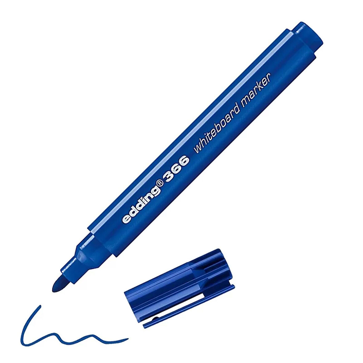 EDDİNG 366 BEYAZ TAHTA KALEMİ YUVARLAK UÇ MAVİ 1mm