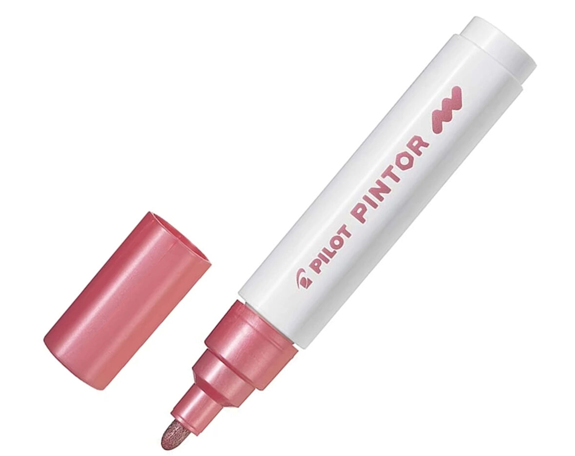 PİLOT PİNTOR DEKORASYON KALEMİ M METALİK PEMBE (51002078) (SW-PT-M-MP)