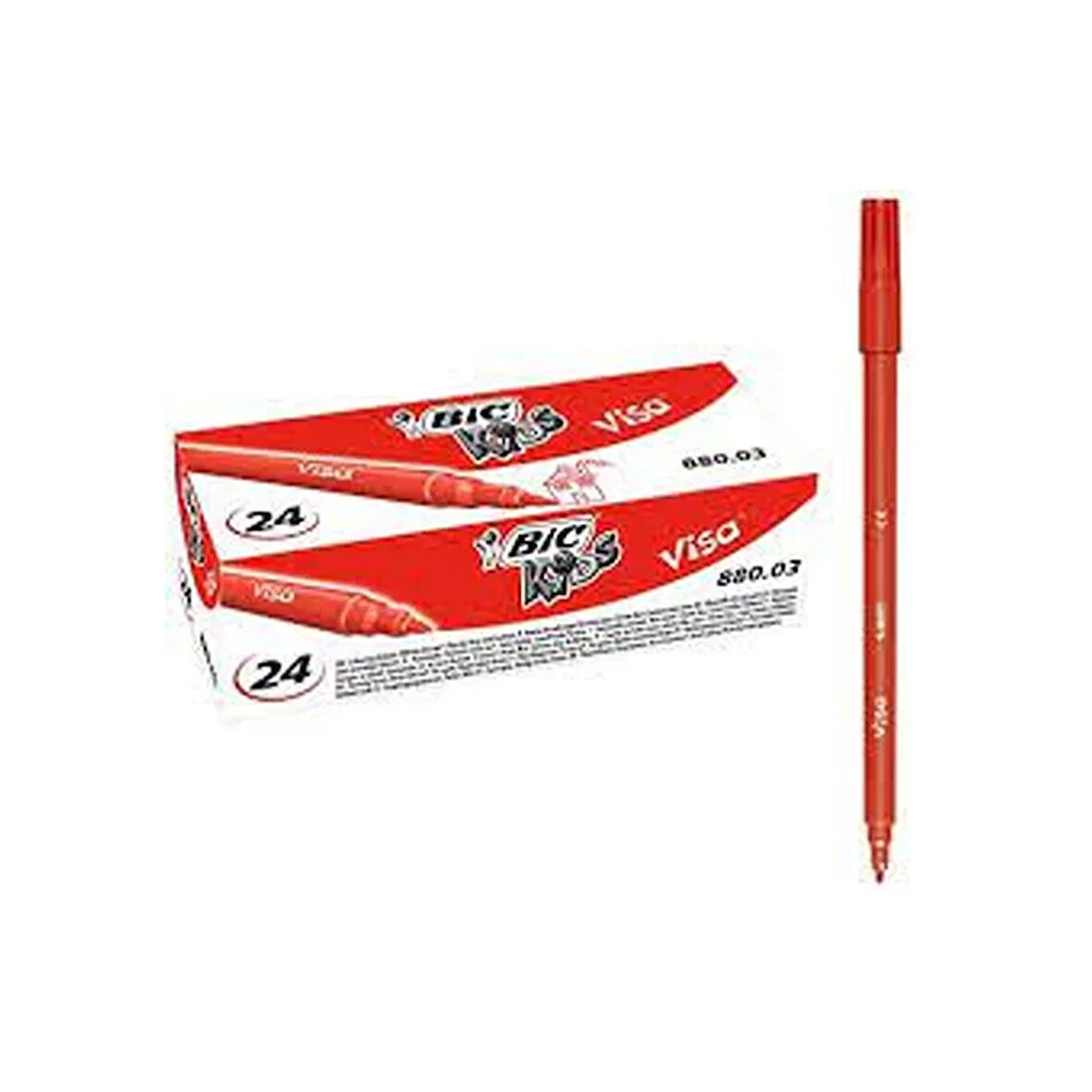 BİC KİDS VİSA KEÇELİ KALEM KIRMIZI (829015)