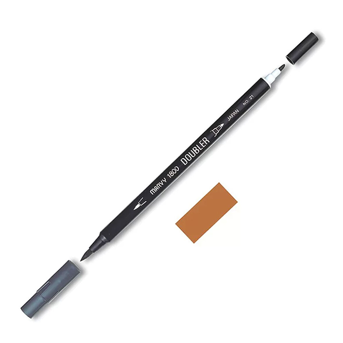 MARVY 1800-44 BRUSH PEN ÇİFT UÇLU FIRÇA KALEM LİGHT BROWN