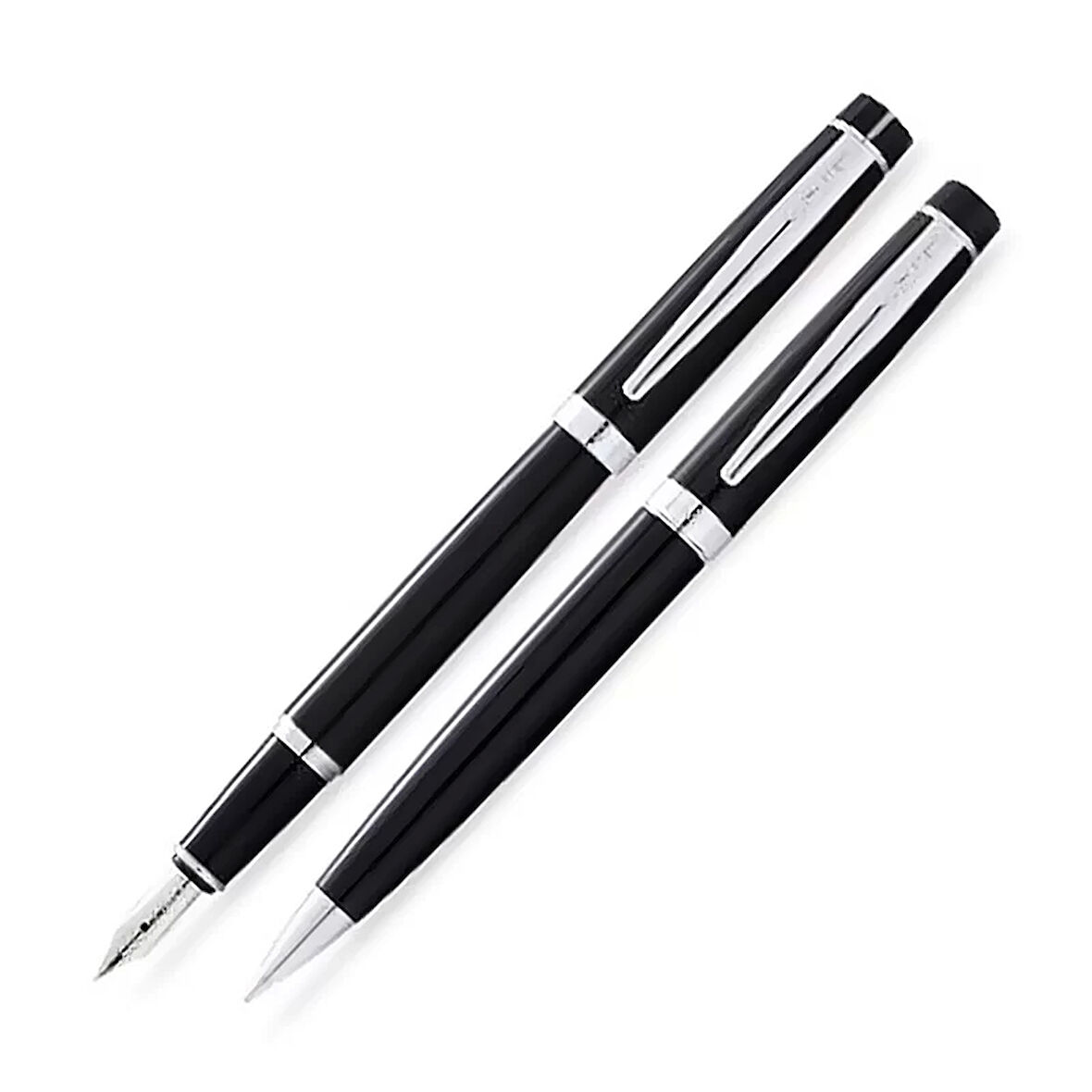SCRİKSS 38 DOLMA KALEM+TÜKENMEZ KALEM SETİ SİYAH-KROM