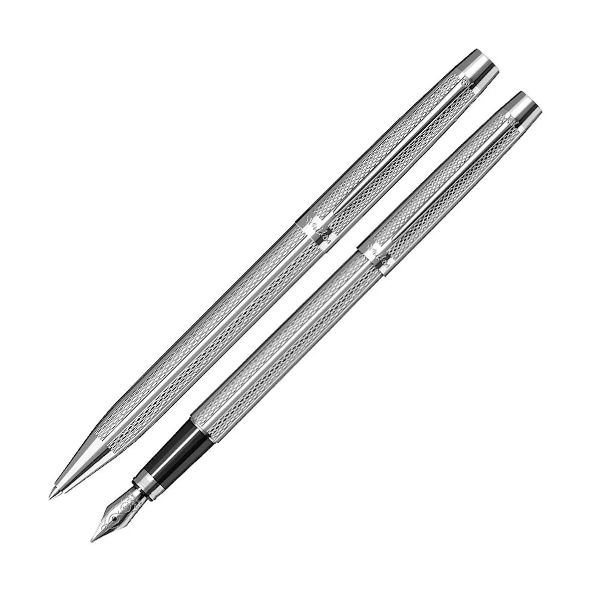 SCRİKSS 722W DOLMA KALEM+TÜKENMEZ KALEM SETİ KROM