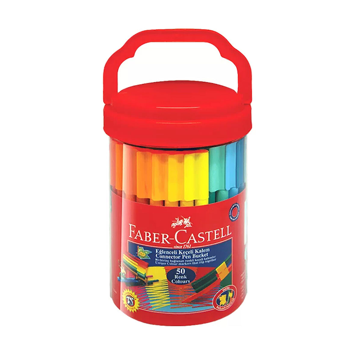 FABER-CASTELL EĞLENCELİ KEÇELİ KALEM 50 RENK (111550)