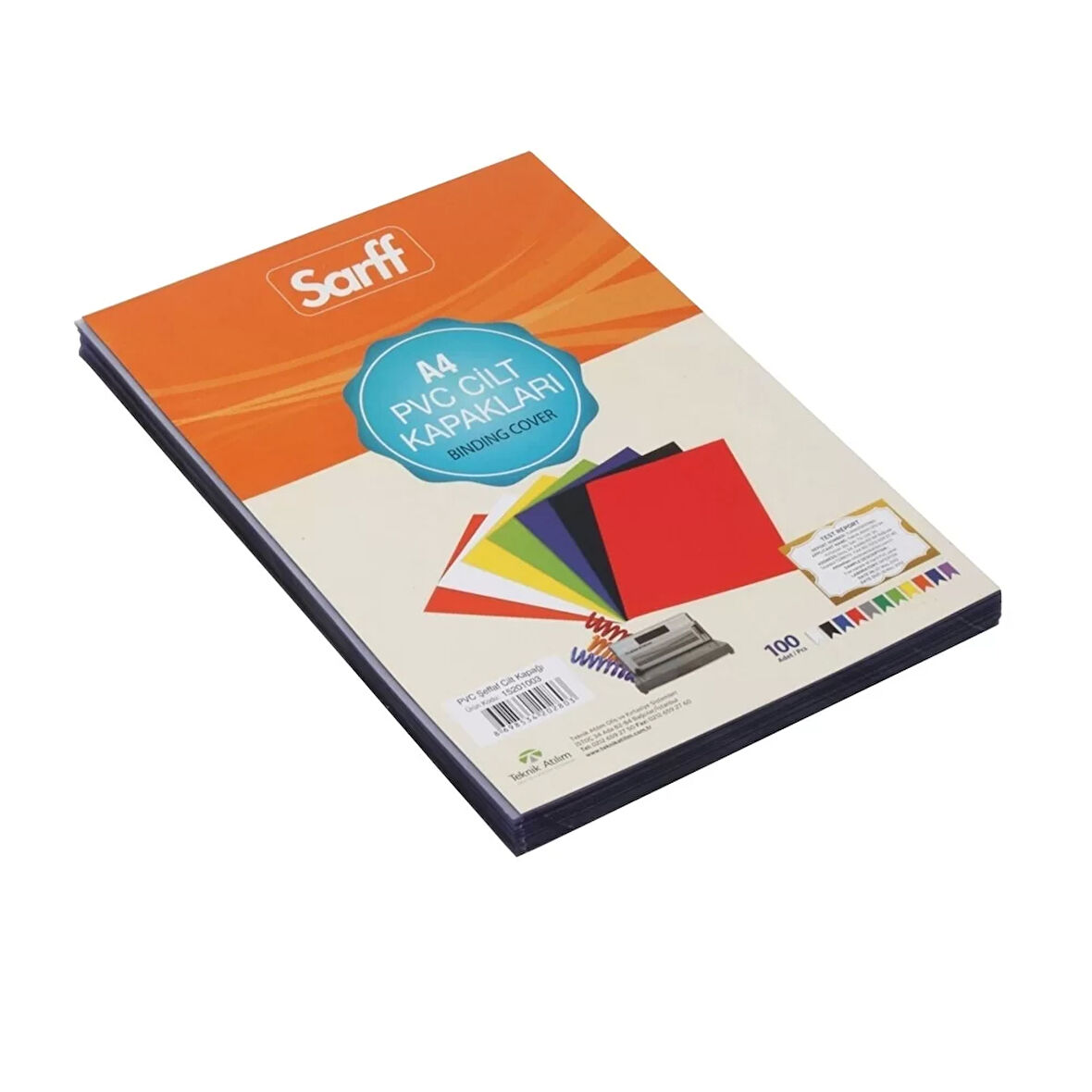Sarff A4 Opak PVC Beyaz Cilt Kapağı (100 lü Paket)