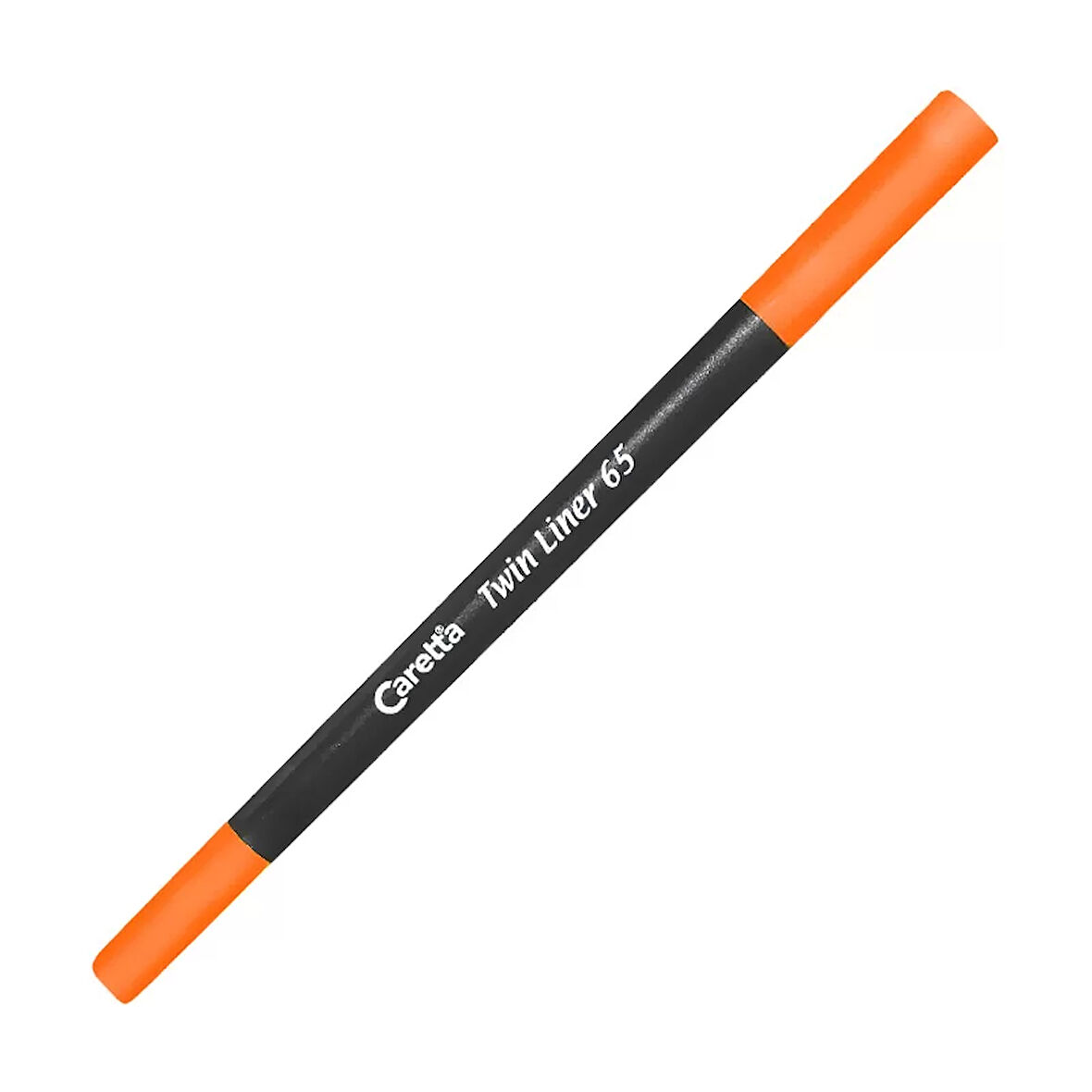 CARETTA 65-08 ÇİFT UÇLU KEÇELİ KALEM 0.4-1mm TURUNCU