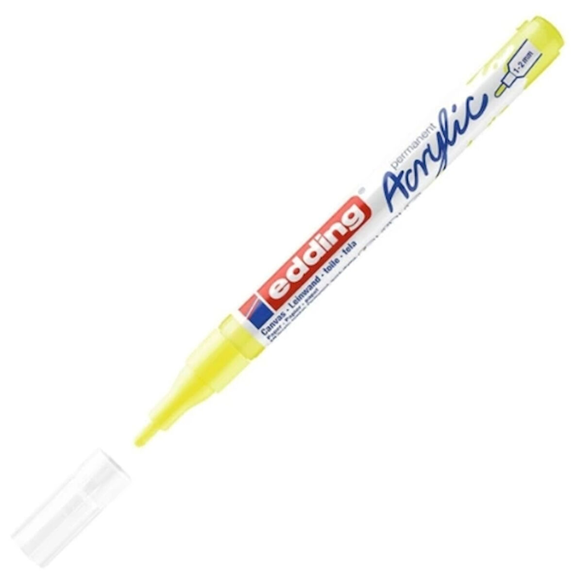 EDDİNG ED5300065 AKRİLİK MARKÖR İNCE UÇLU 1.0-2.0mm FOSFORLU SARI